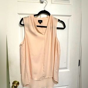 EUC V neck Blush Pink Sleeveless Blouse Large
